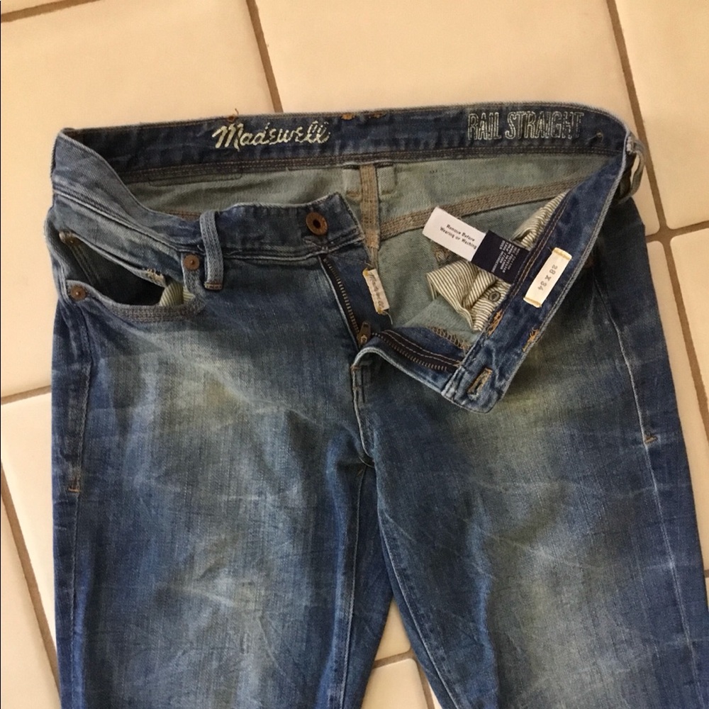 Madewell Blue Straight Leg Jeans